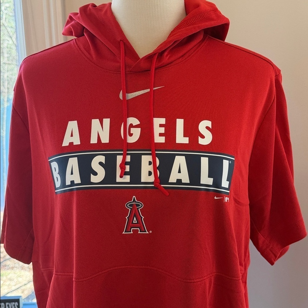 Nike Dri Fit Red Angels Baseball SS Hoodie, Large, EUC - Picture 3 of 7
